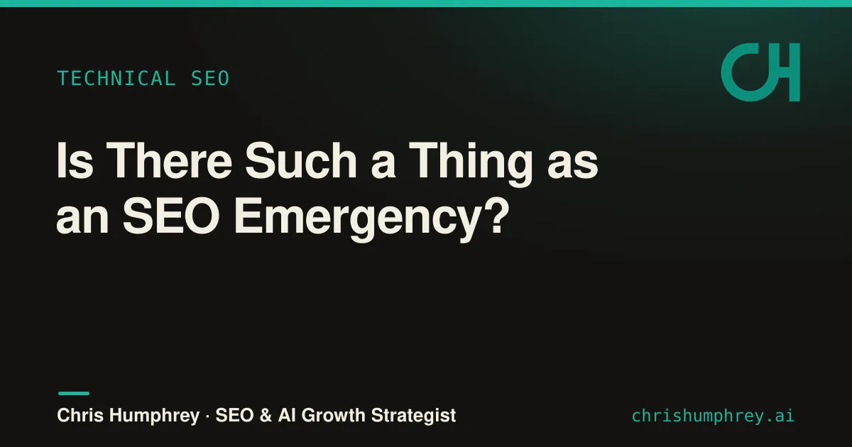 Is there such a thing as an SEO emergency?
